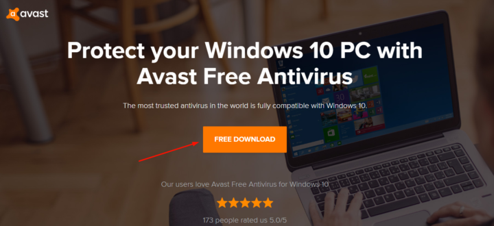 Disable Avast Antivirus in Windows 10