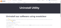 uninstall avast